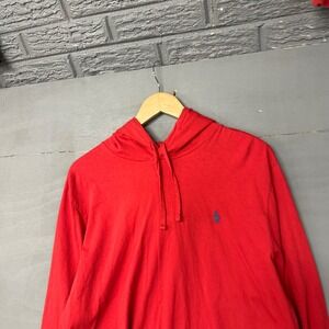 Polo Ralph Lauren Red Long Sleeve Hoodie Polo Player Logo XL